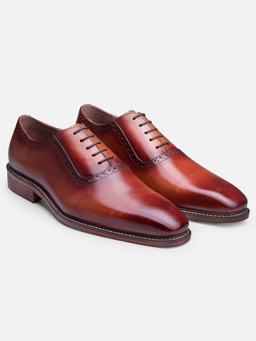 Bespoke Luxe Burnished Leather Tan Oxford Shoes – Hats Off Accessories