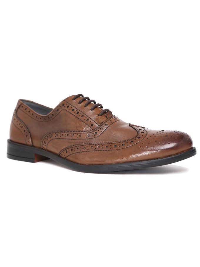 leather brown oxford brogues