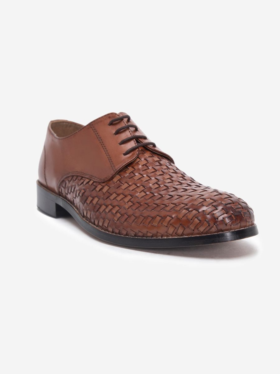 woven derby shoes