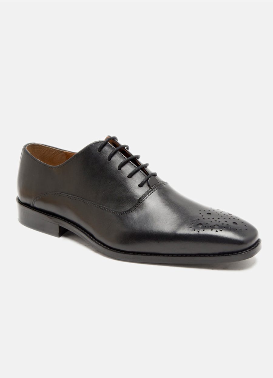 LEATHER BLACK OXFORD SHOES