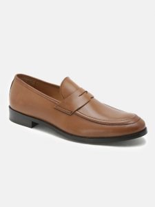 Leather Tan Penny Loafers