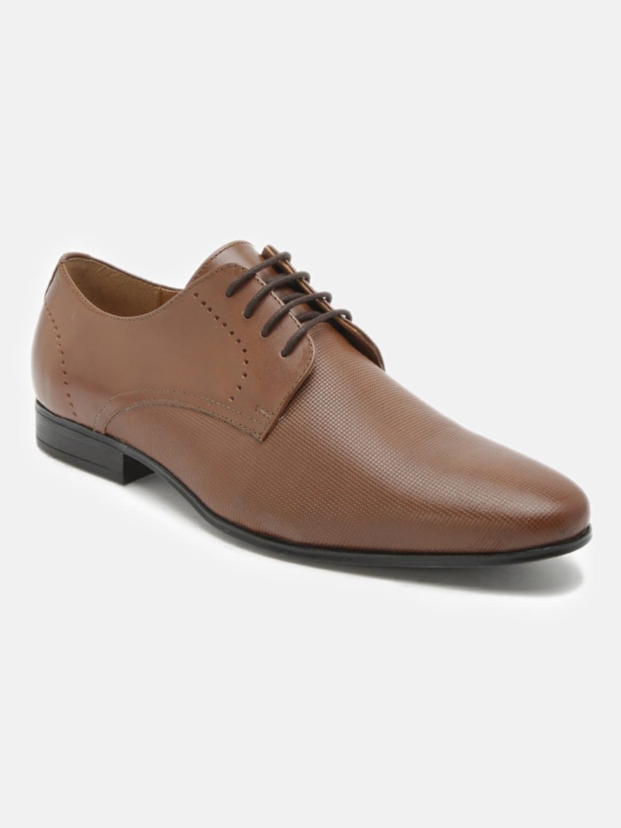 Tan Leather Derby shoes