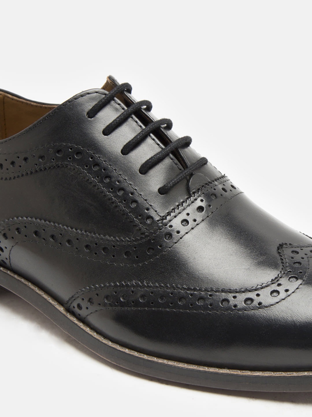 Buy Genuine Leather Black Brogues Shoes by Hats Off Accessories