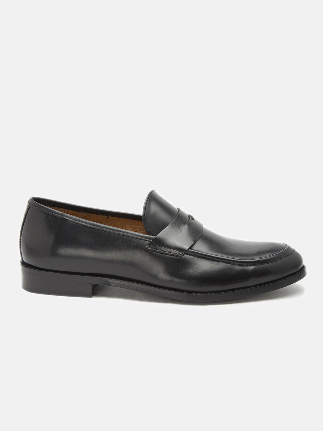 Buy Online Genuine Leather Black Penny Loafers for Men's