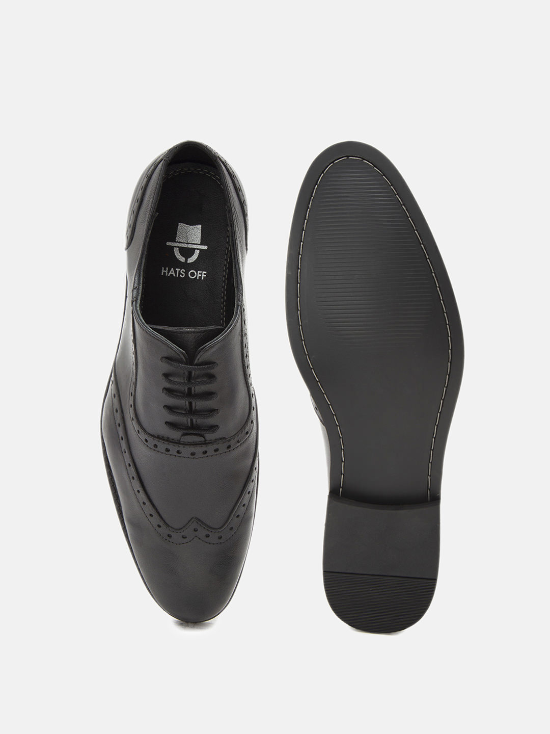 Black Oxford Brogues Shoes for Men's by Hats Off Accessories