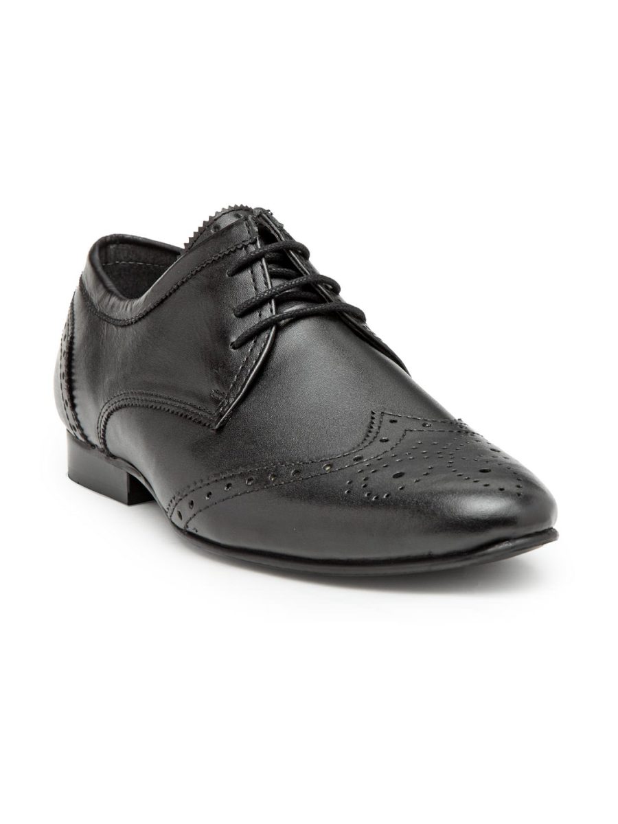 black derby brogue shoes