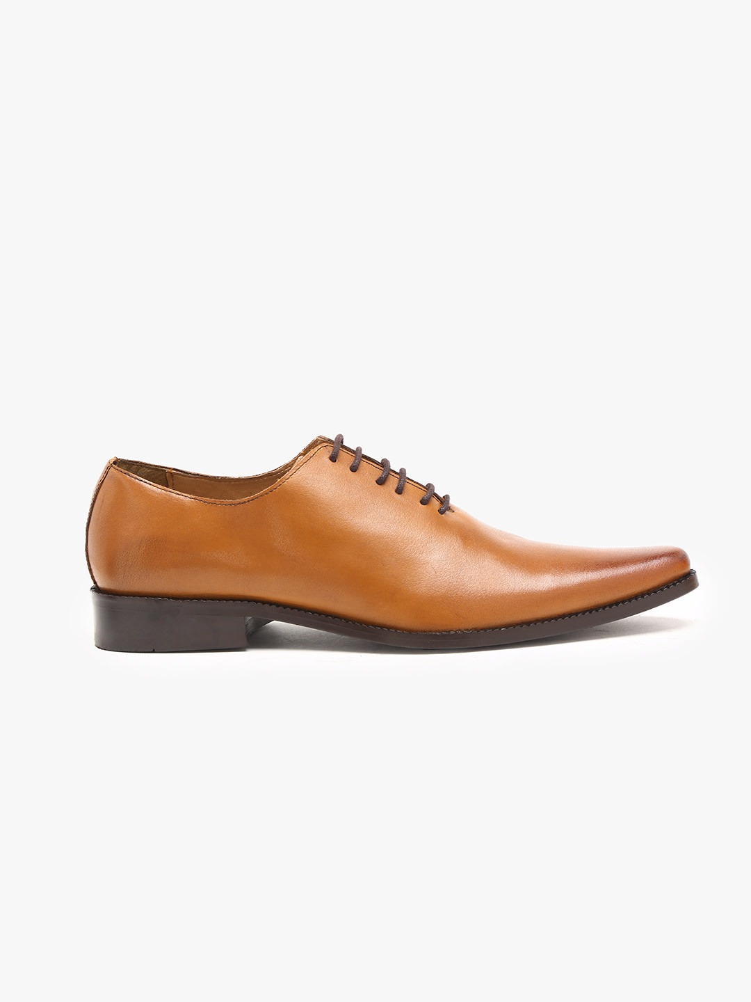 Buy Online Genuine Leather Tan Wholecut Oxford Shoes in India