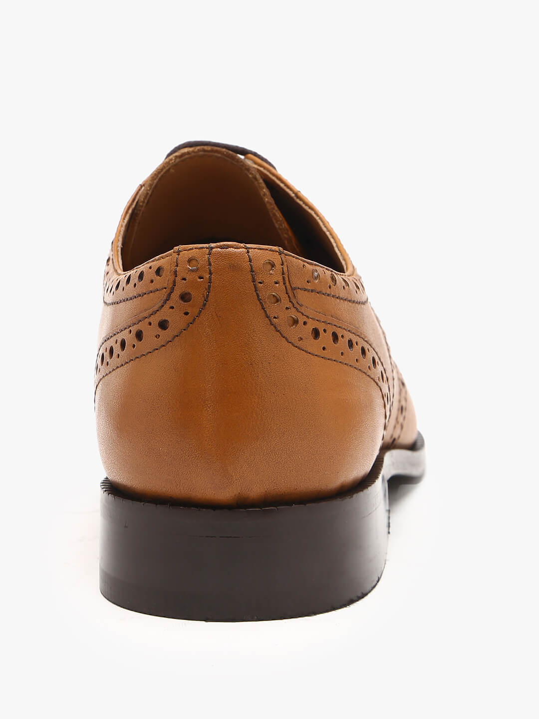 Buy Genuine Leather Tan Derby Brogues Shoes Online