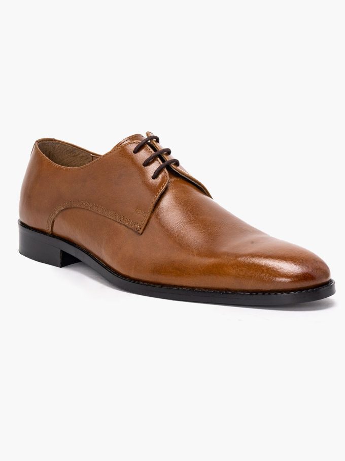 Tan Derby Shoes for men