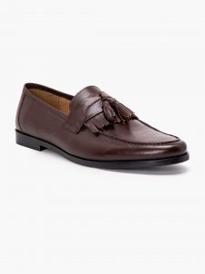 genuine leather burgundy loafers