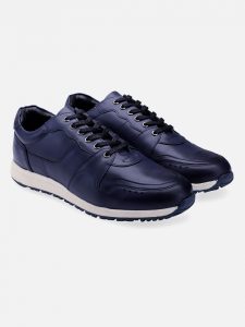 navy leather sneakers