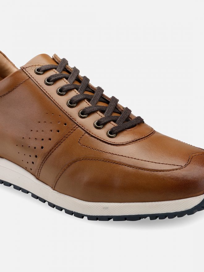 Buy Online Genuine Leather Tan Sneakers - Hats Off Accessories
